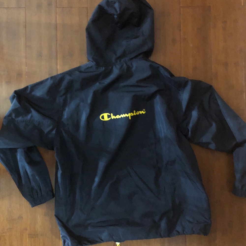 Navy blue Champion windbreaker